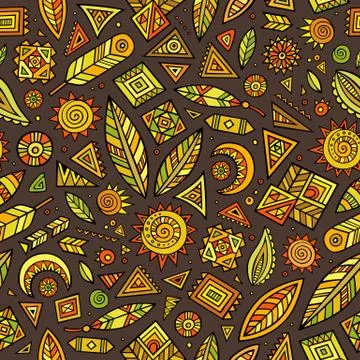 Tribal native ethnic seamless pattern 스톡 일러스트