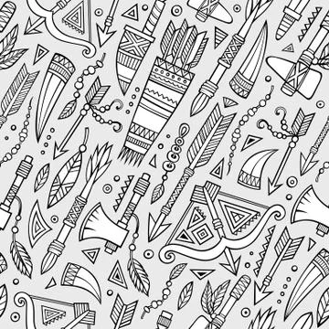 Tribal native ethnic seamless pattern Illustrazione stock