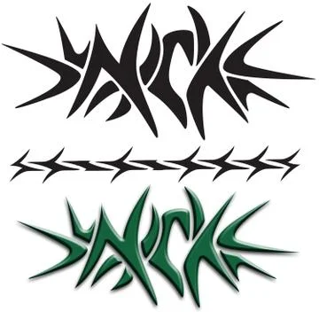 Tribal Nick Tattoo Stock Illustration