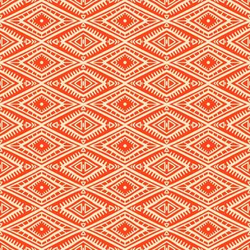 Tribal orange and yellow pattern Stock Illustration