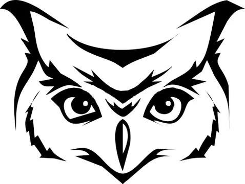 Tribal the owl's head Stock Illustration