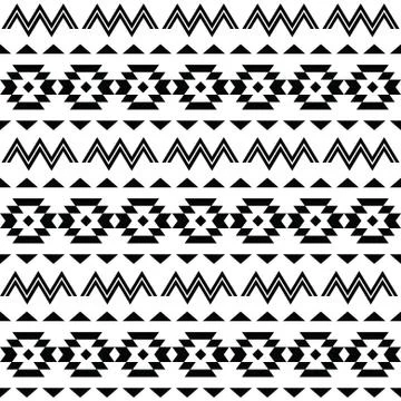 Tribal pattern, Aztec seamless background Stock Illustration