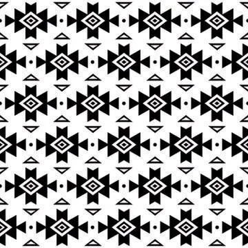 Tribal pattern, Aztec seamless background, Navajo Stock Illustration