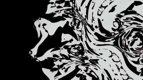 Tribal Pattern In Black And White 1 Vídeo Stock 280007490