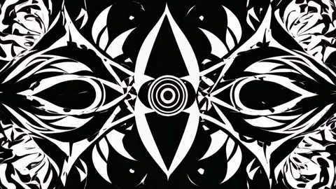 Tribal Pattern In Black And White 2 Vídeo Stock 280010025