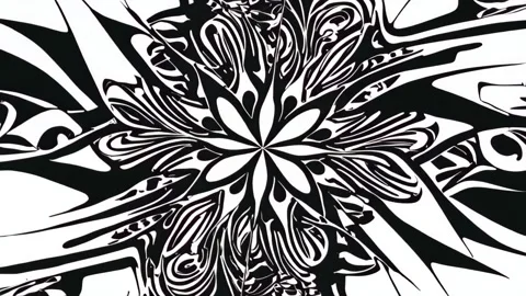 Tribal Pattern In Black And White 3 Vídeo Stock 280039758
