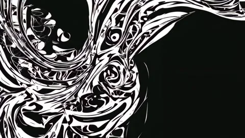 Tribal Pattern In Black And White 8 Vídeo Stock 280127816