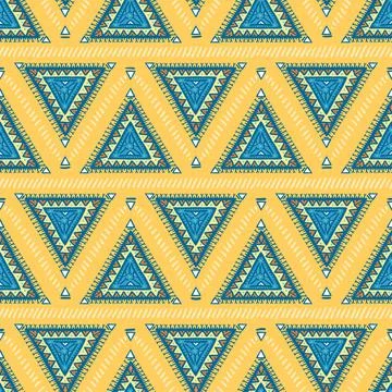 Tribal pattern with triangles Stock Illustration