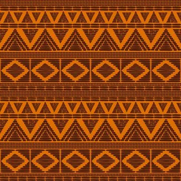 Tribal pattern vector seamless. African background Stock Illustration