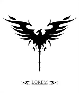 Tribal phoenix Stock Illustration