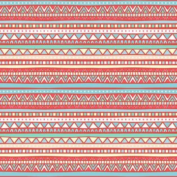 Tribal pink and blue pattern Illustration
