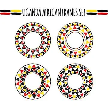 Tribal round frames collection vector Stock Illustration