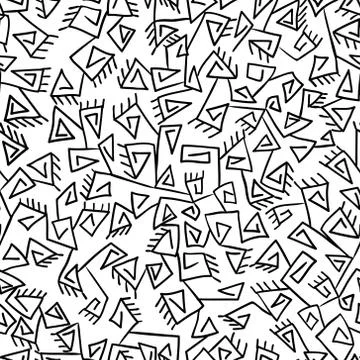 Tribal seamless ethnic seamless pattern. Hand drawing texture. Stock Illustration