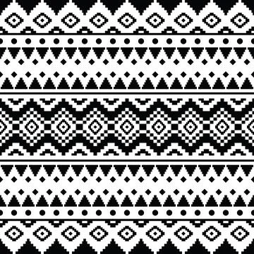 Tribal seamless geometric pattern. Vector illustration native style. Stock Illustration