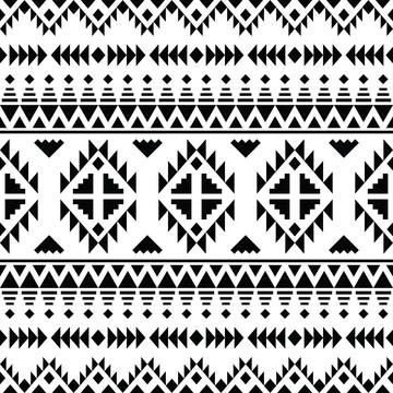 Tribal seamless geometric pattern. Vector illustration with ethnic motif. イラスト素材