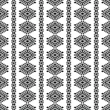 Tribal seamless geometric stripe pattern. Vector illustration native style. Illustrazione stock