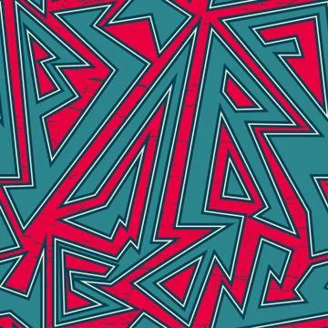 Tribal seamless pattern with grunge effect Illustrazione stock