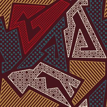 Tribal seamless pattern Stock Illustration