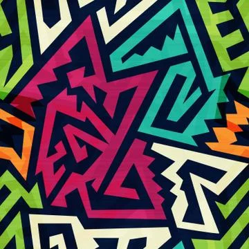 Tribal seamless pattern Stock Illustration