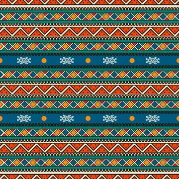 Tribal seamless pattern Stock Illustration