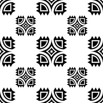 Tribal seamless repeat pattern. Abstract geometric vector illustration. Stock Illustration