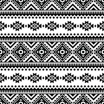 Tribal seamless vector texture. Ethnic style geometric abstract pattern. Stock Illustration