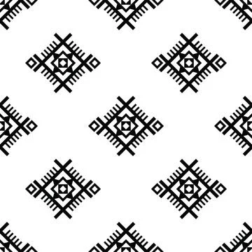 Tribal seamless vector texture. Ethnic style geometric abstract repeat pattern. Stock Illustration