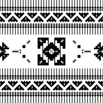 Tribal seamless vector texture. Ethnic style geometric abstract pattern. Stock Illustration