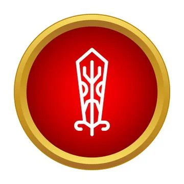 Tribal shield icon representing strength and protection Stock Illustration