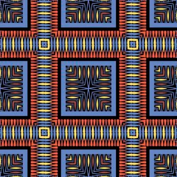 Tribal tartan vector seamless pattern. Ethnic ornamental abstract background. イラスト素材