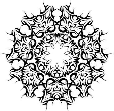 Tribal Tattoo Circular Stock Illustration