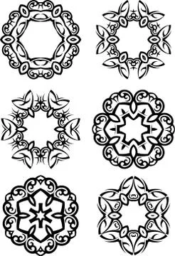 Tribal Tattoo Circular Stock Illustration
