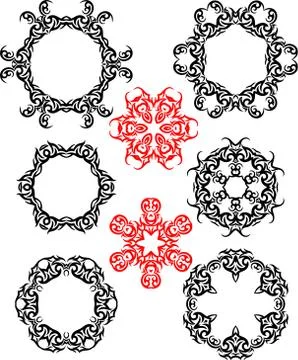 Tribal Tattoo Circular Illustrazione stock