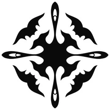Tribal tattoo design and pattern. Isolated on white Illustrazione stock