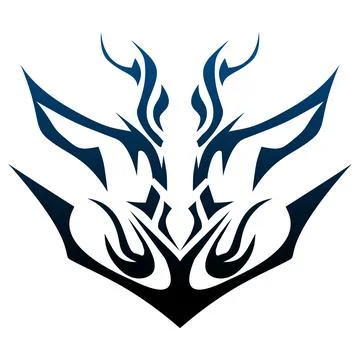 Tribal Tattoo Design with Dragon Elements. Illustrazione stock