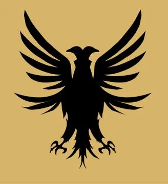 Tribal tattoo eagle shield vector art Illustrazione stock