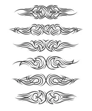 Tribal Tattoo Set Stock Illustration