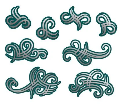 Tribal tracery elements Stockillustratie