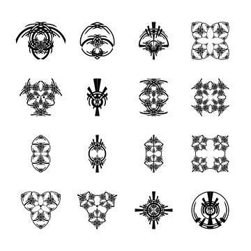 TRIBAL VECTOR SET Stock Illustration