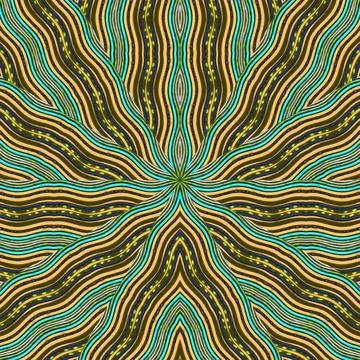Tribal Wavy Seamless Pattern Design Digital style technique modern abstrac... Stock Photos