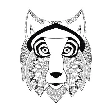 Tribal wolf icon Stock Illustration