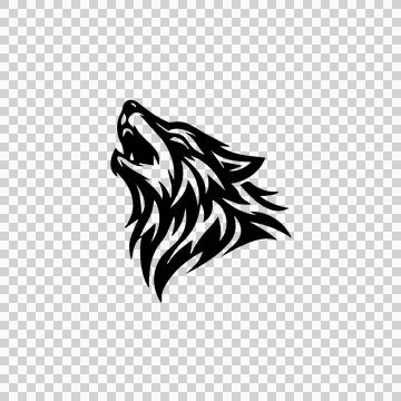 Tribal Wolf Logo Design Stock Illustration