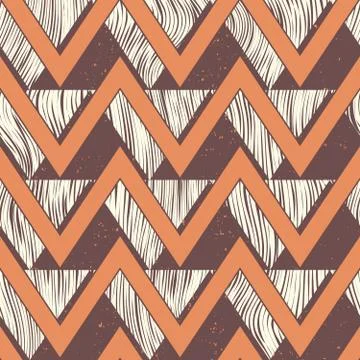Tribal zigzag seamless pattern Stock Illustration