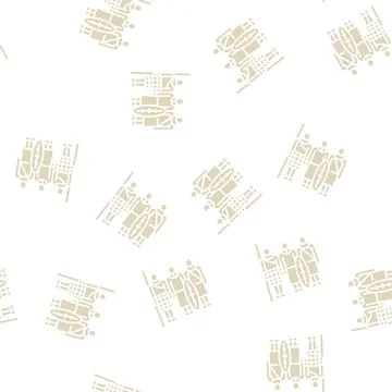 Tribe african glyph seamless pattern Stock Illustration