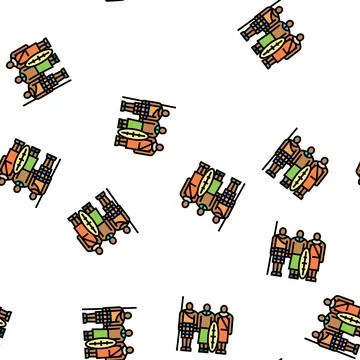Tribe african vector seamless pattern Illustrazione stock