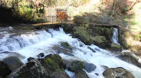 Triberg Waterfalls closeup 2 Stock Footage 49079575