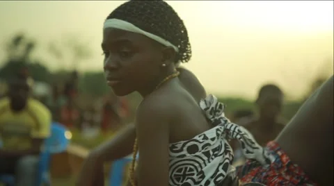Tribes dancing in field, Ghana Stock Footage 62388349