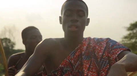 Tribes playing drum in Ghana Stock Footage 62388241