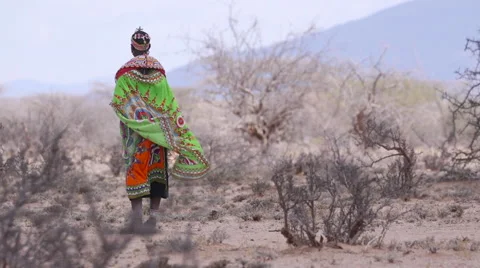 Tribesman  in the Wind Video stock 61626861
