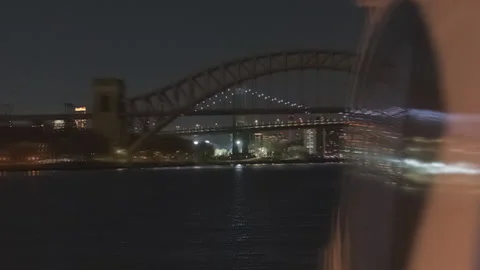 Triborough Timeshift Hyperlapse Night to Day Stock Footage 191360784